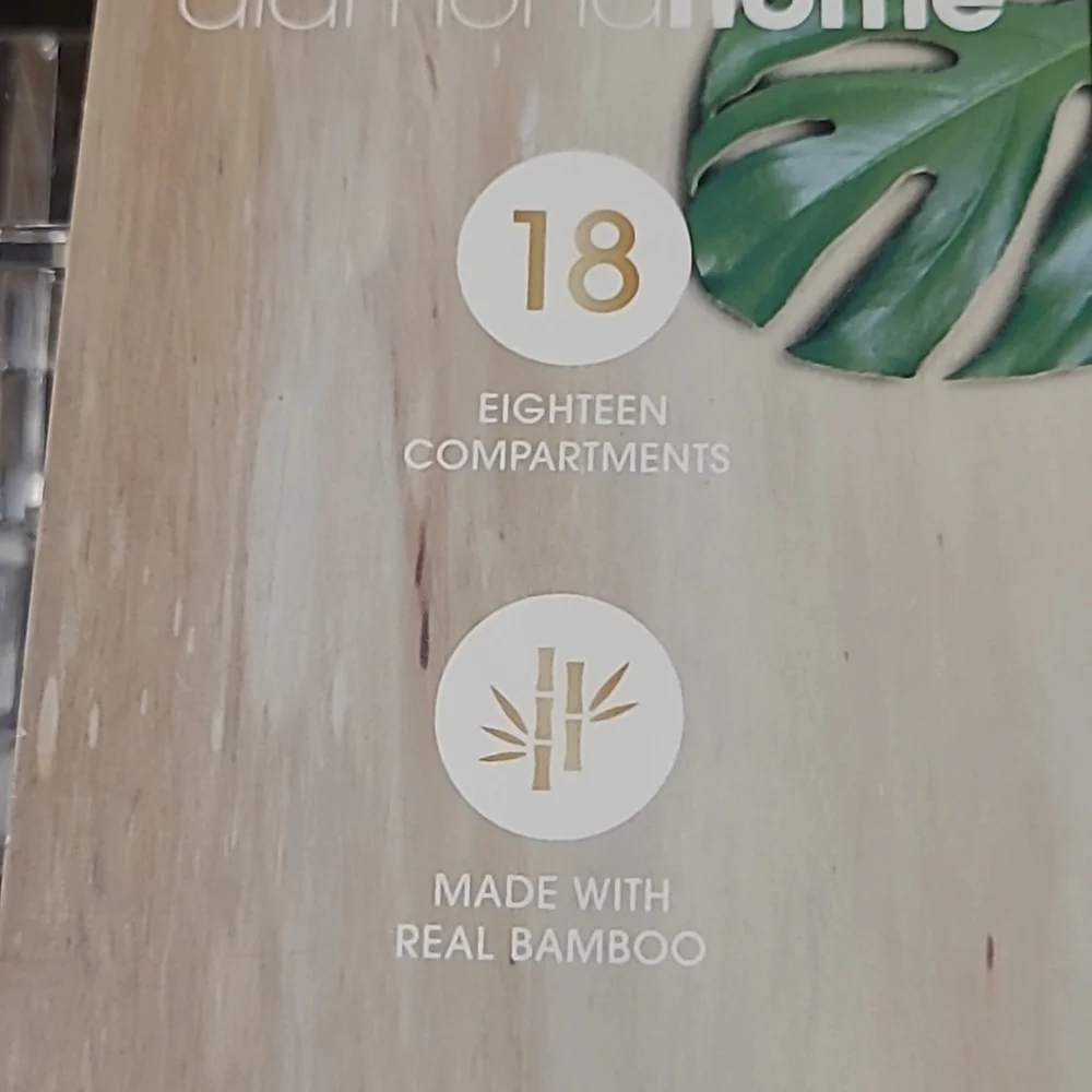 Bamboo & Acrylic Cosmetic Organizer